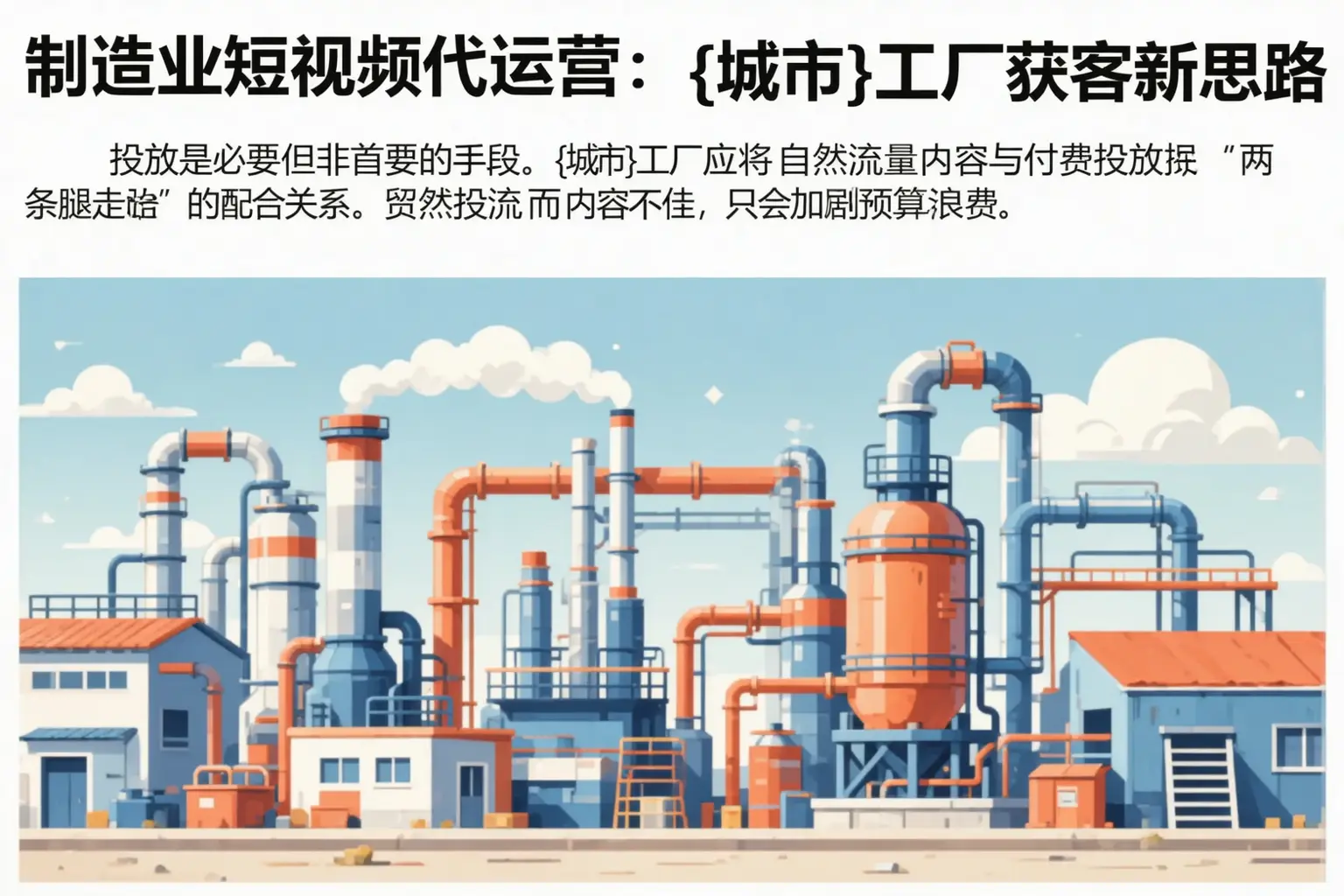 制造业短视频代运营:定兴工厂获客新思路